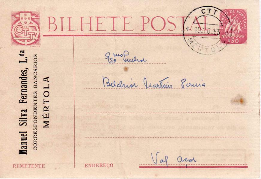 0239 f.jpg -     Lote:    239 (frente)            Portugal       Descrição:         1949 &mdash; Caravela- OM116, $50. Lote com 8 inteiros circulados com diferentes repicagens.        Lote       Valor Base:     &euro; 12,00     Valor Venda:     Retirado     